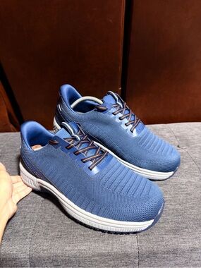 Orthofeet Yari Hands-Free Men's Athletic Sneakers Blue Gray Size 8